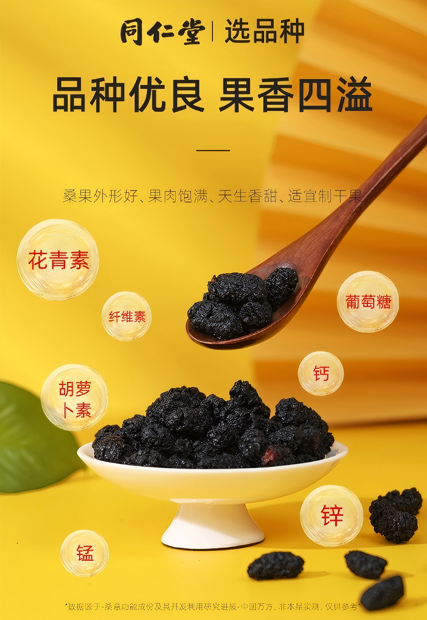 北京同仁堂 桑葚200g 桑葚干 黑桑椹干 免洗干果 滋阴补肾 熬夜