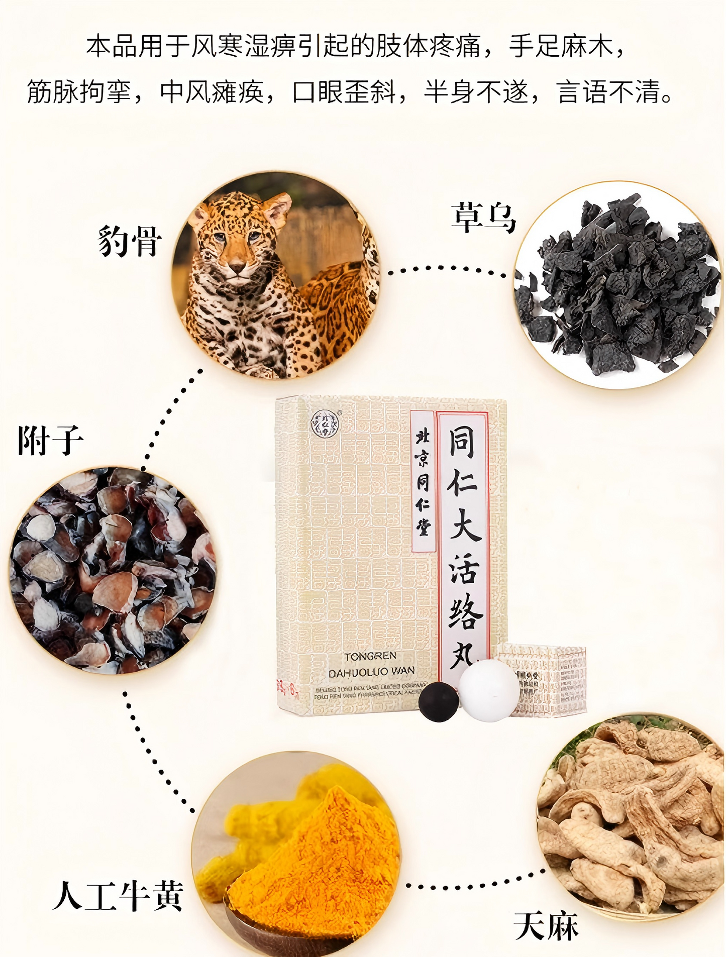 同仁堂大活络丸 TRTdahuoluo Pills 中风