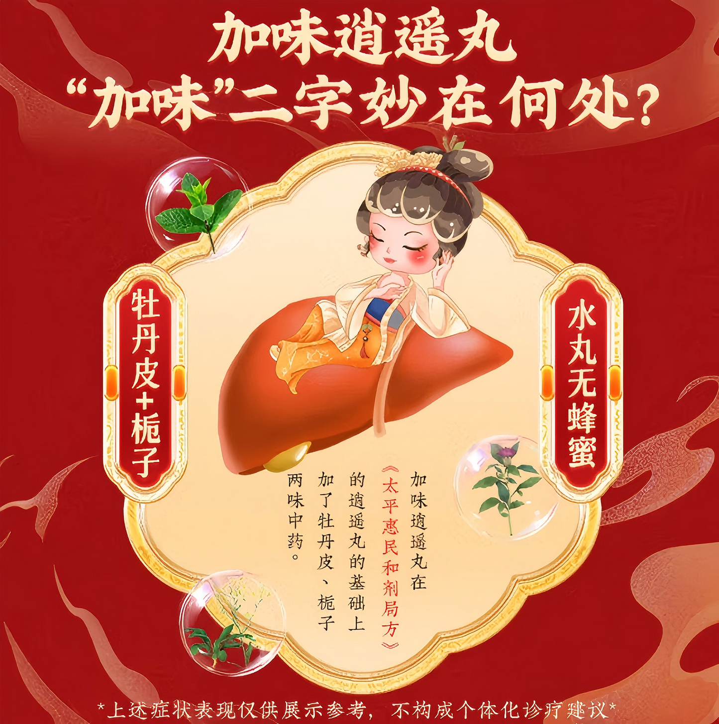 加味逍遥丸 Flavored Xiaoyao Pills舒肝健脾 养血清热 月经不调 两胁胀痛 头晕目眩