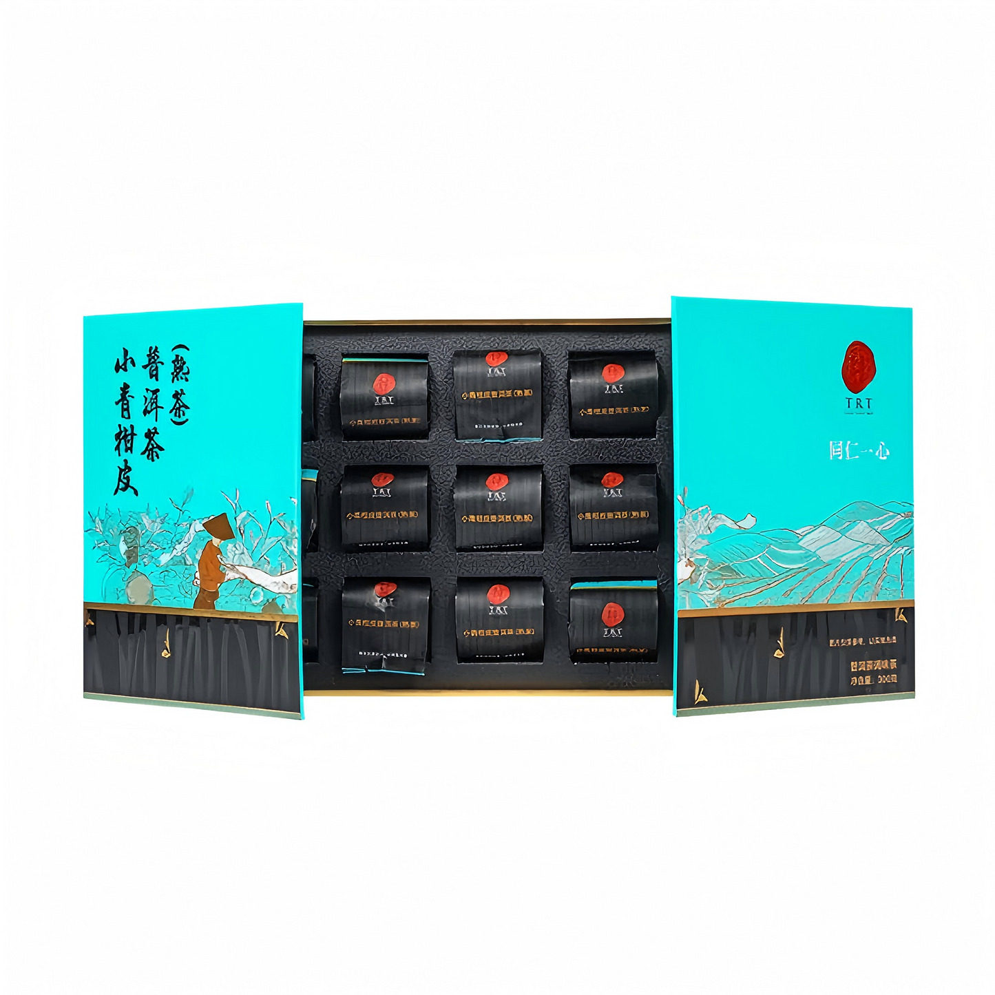 北京同仁堂同仁一心 小青柑皮普洱茶（熟茶）300g普洱茶礼盒礼品送长辈