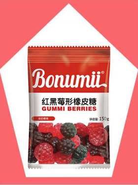 宝奴咪红黑莓形橡皮糖 BONUMIGUMMI CANDY GUMMI BERRIES