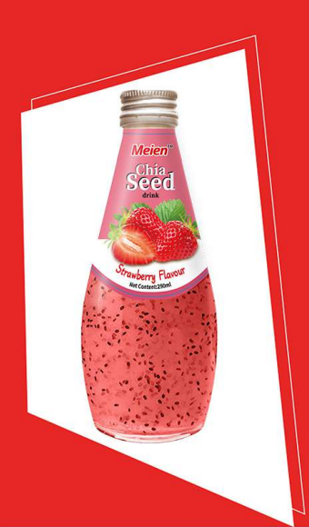 草莓味奇亚籽健康饮品 strawberry flavor chia seed drink