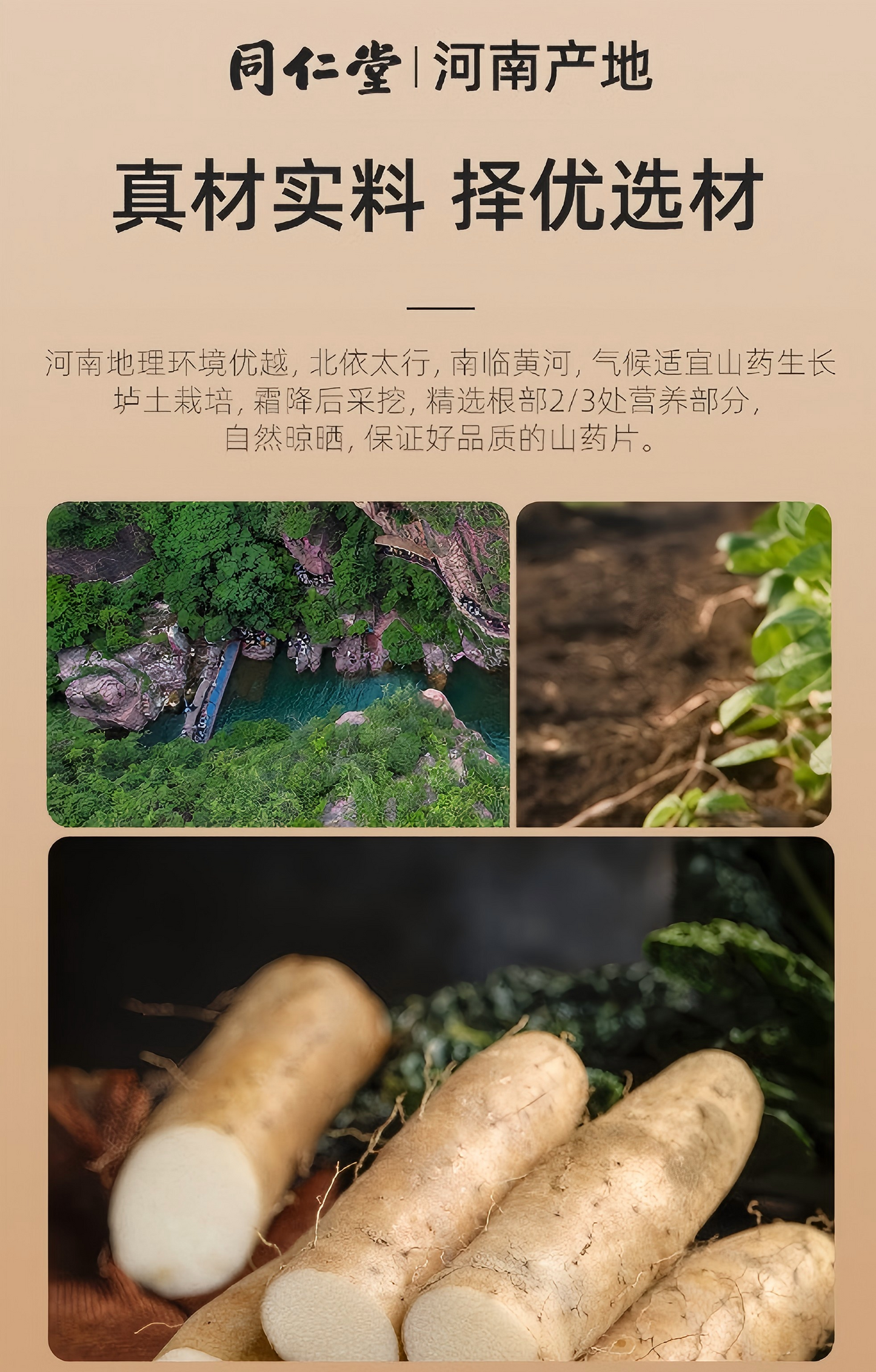 山药片120克 河南 铁棍山药干 无硫熏 可打粉  健脾 除湿