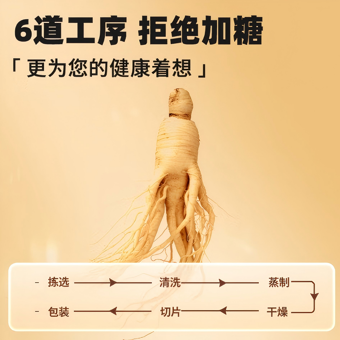 干制红参片100g 皂苷丰富  打粉 煲汤泡茶泡酒