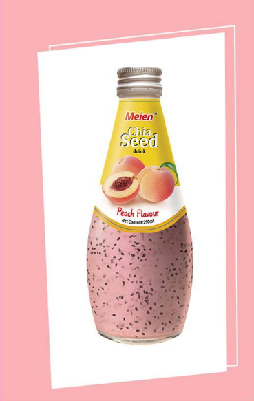 桃子味奇亚籽健康饮品 peach flavor chia seed drink