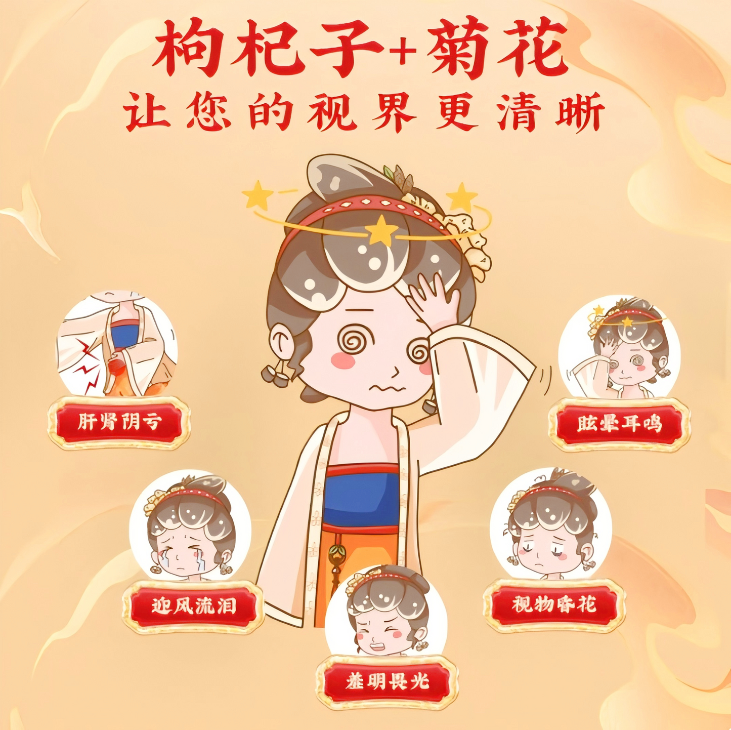 杞菊地黄丸Qiju Dihuang Pills  眼干眼涩 头晕眼花 腰膝酸软 肾虚